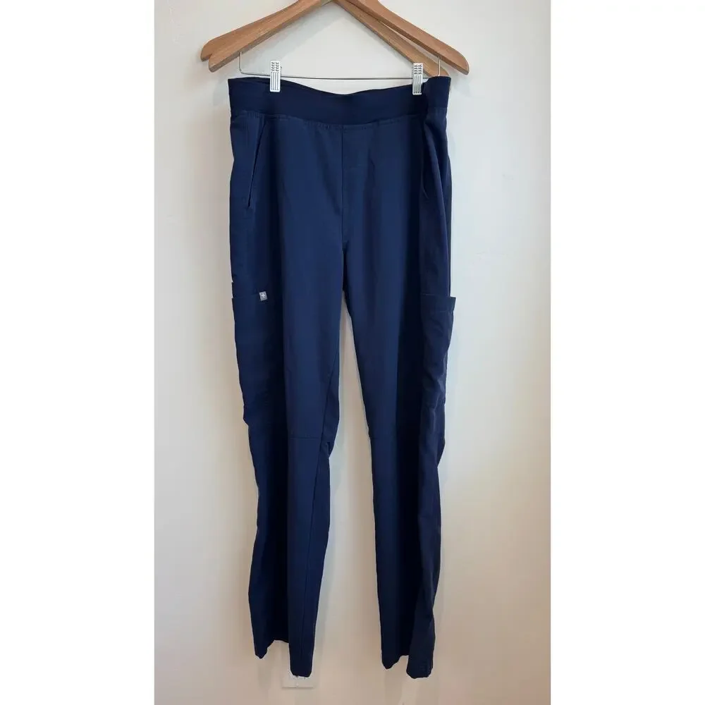 FIGS Men’s Scrub Set Leon Top Axiom Cargo Pants Navy Medium